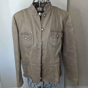 Indigo Palms Cotton Jacket XL